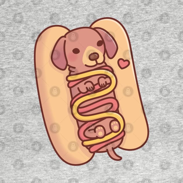 Cute Dachshund Hotdog Bun by rustydoodle